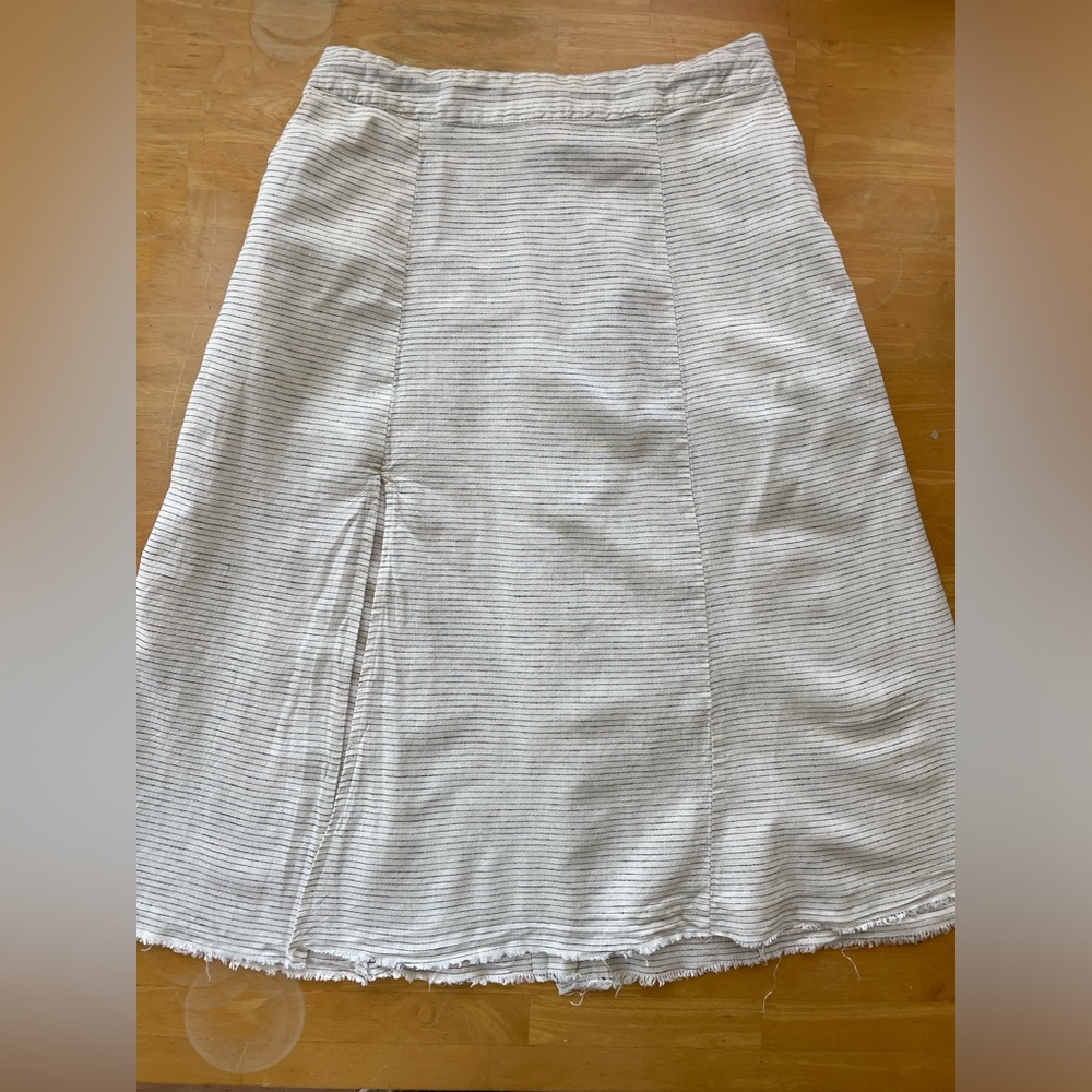 ZARA BASIC 1975 Striped Cotton Skirt with Pockets